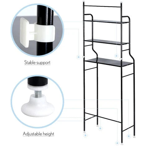 CleanSpace™ 3-Tier Toilet Shelf – Practical & Elegant Storage
