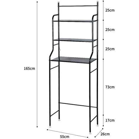 CleanSpace™ 3-Tier Toilet Shelf – Practical & Elegant Storage