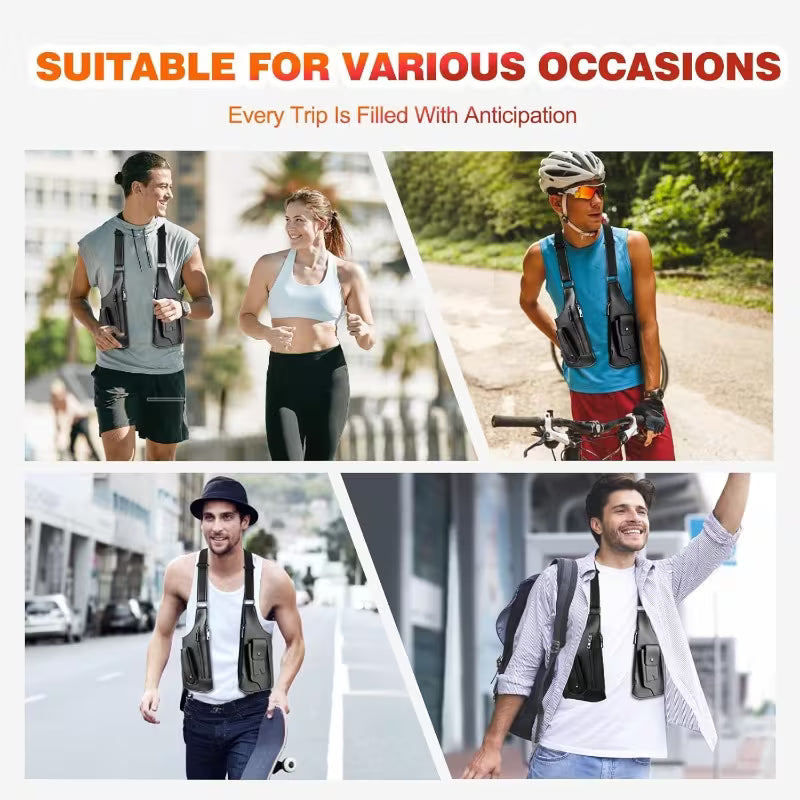 Holster® Men's Multi-Pocket Leather Vest