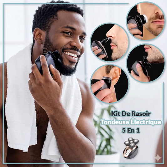5-in-1 Professional Electric Razor – 24h+ Battery Life