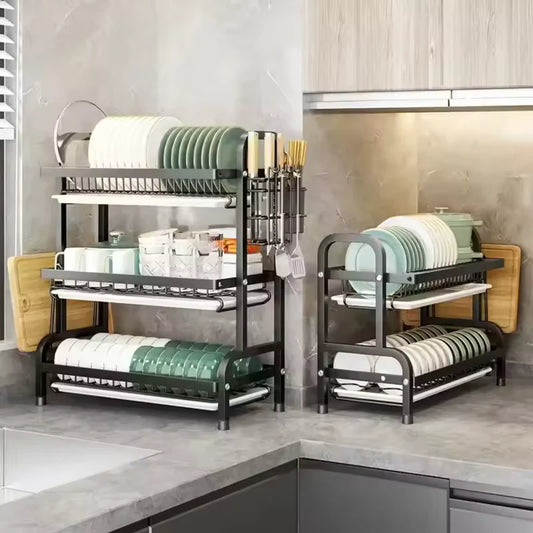 3-Tier Large Capacity Rustproof Dish Rack