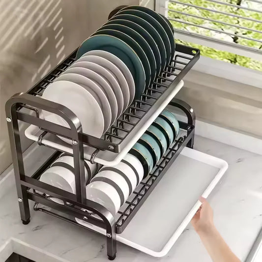 3-Tier Large Capacity Rustproof Dish Rack