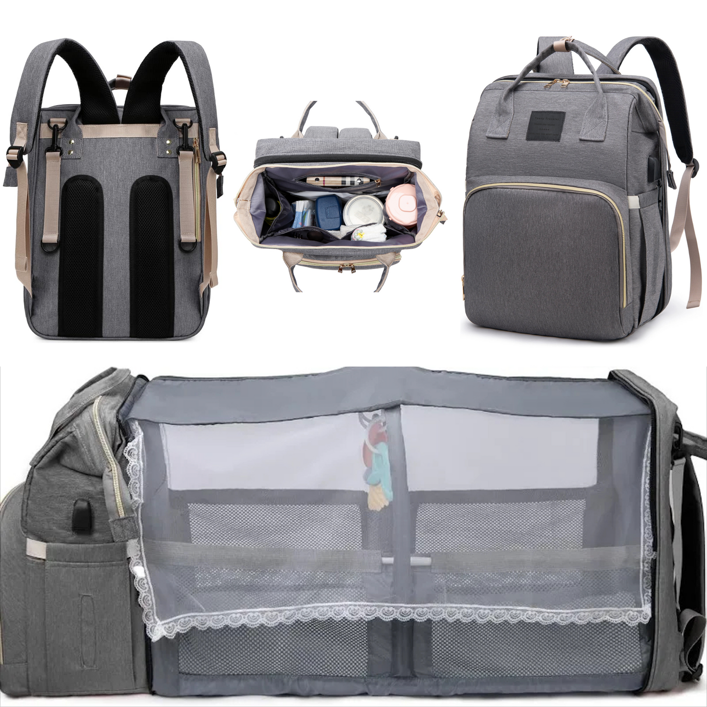 Teeny Traveler Diaper Bag – The Ultimate Convertible Parent Bag