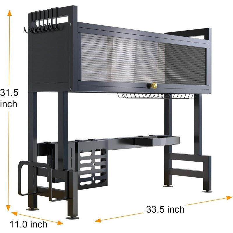 3-Tier Large Capacity Rustproof Dish Rack