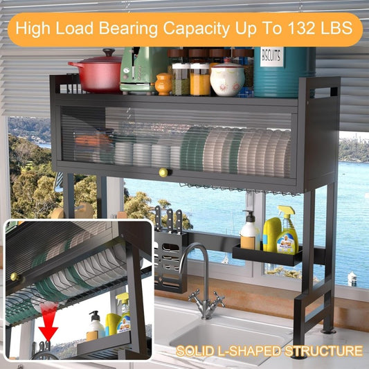 3-Tier Large Capacity Rustproof Dish Rack