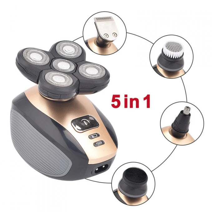 5-in-1 Professional Electric Razor – 24h+ Battery Life