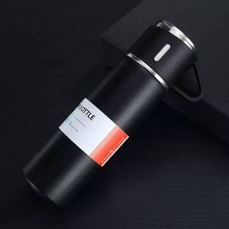 ThermaLux®  Stainless Steel Thermal Bottle Gift Set with 3 Cups